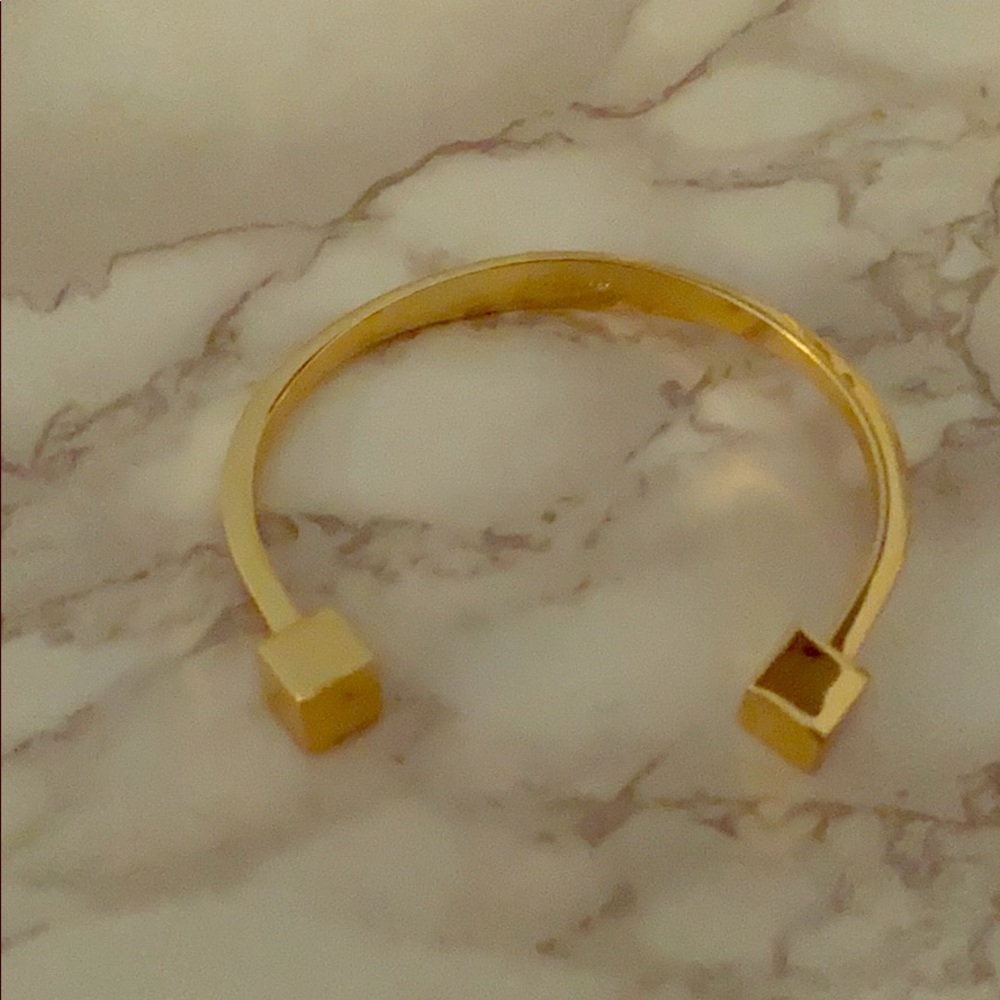 J. Crew gold bracelet with square ends NWOT